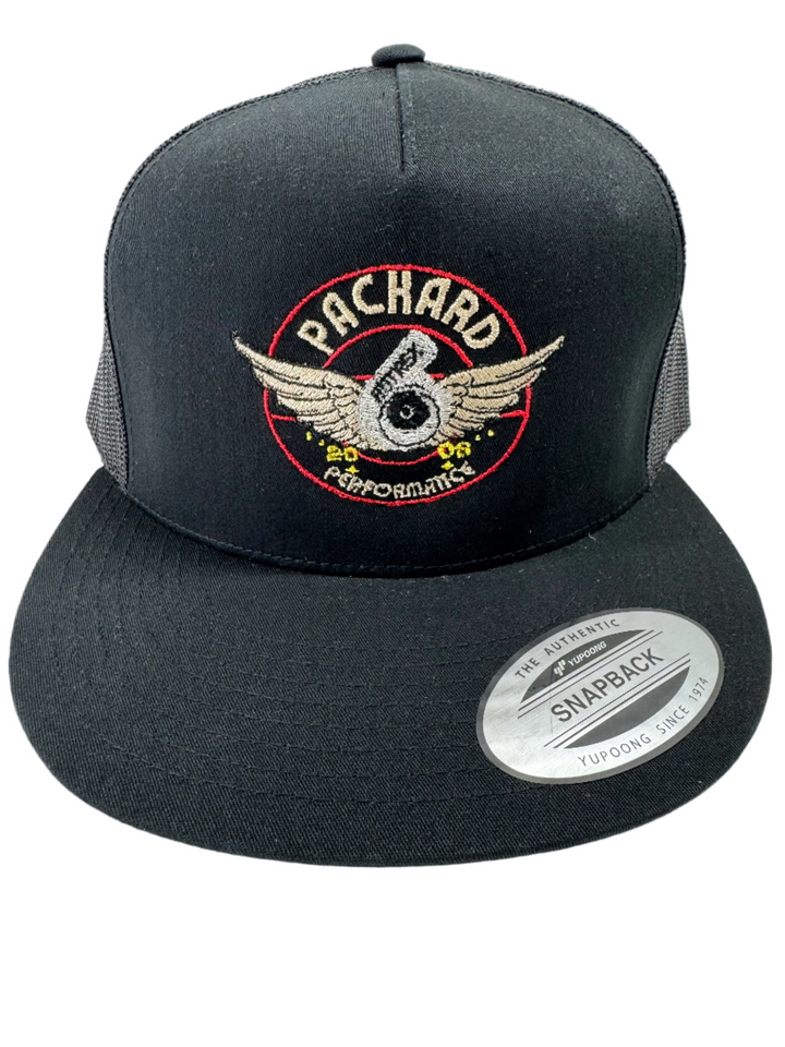 Embroidered Trucker Hat Flat Brim "Old School" Logo