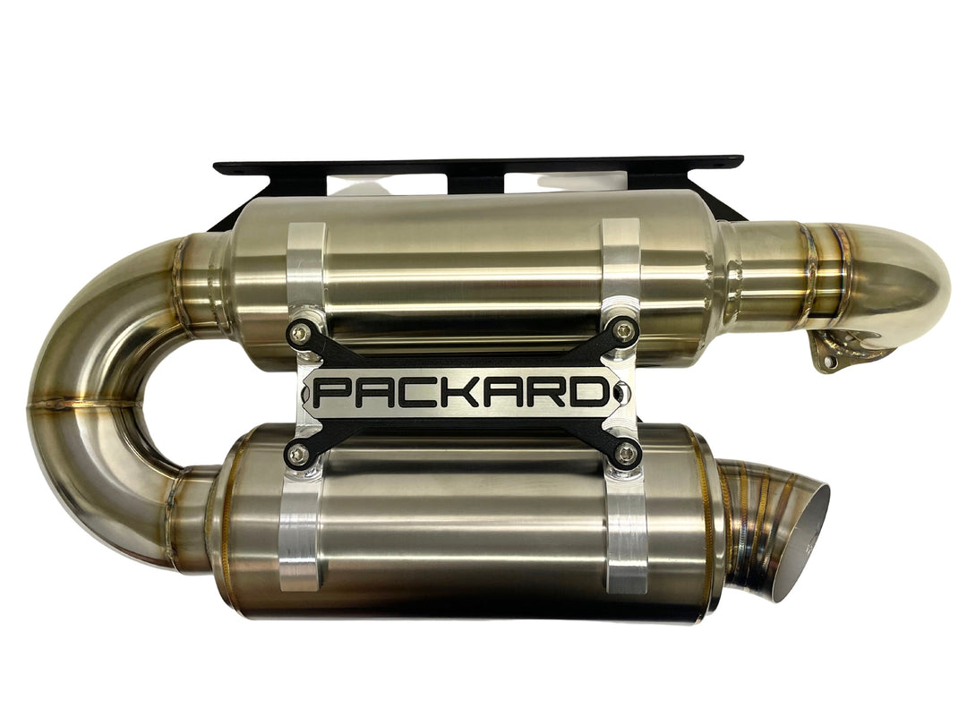 Escape deslizante Packard Performance de 3" (silenciador doble) para Polaris RZR Turbo y Turbo S 