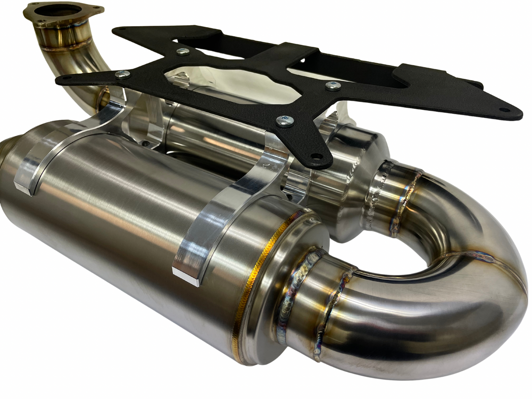 Escape deslizante Packard Performance de 3" (silenciador doble) para Polaris RZR Turbo y Turbo S 